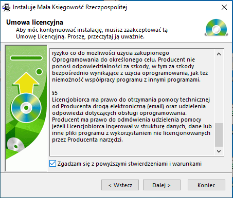 Mała Księgowość RP instalacja krok 3